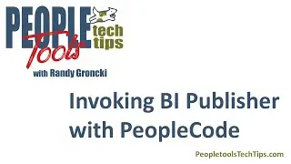Invoking BI Publisher with PeopleCode