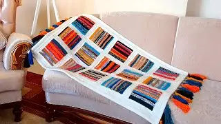 I am making this blanket from leftover threads. I sew