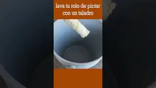 Limpia y seca un rolo de pintar con un taladro #shorts #handyman #pintura  #rolos