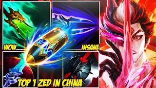 WILD RIFT CHINA TOP 1 ZED - INSANE 1V5 OUTPLAYS WITH BROKEN DMG