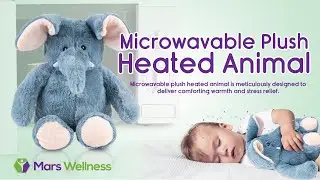 Microwavable Plush Elephant with Lavender Scent for Hot and Cold Therapy – Anxiety and Colic Relief