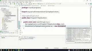 Spring Boot Program using Java annotation based configuration