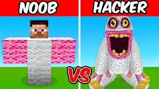 NOOB VS HACKER: SINGING MONSTERS Build Challenge (Minecraft)