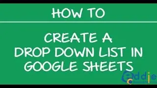 How to add a drop-down list in google sheets - Google Drop down lists