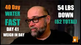 40 day water fast Day 41  final weigh in