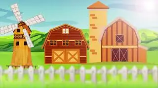 Farm Barn & Wind Mill - Free Cartoon Background Loop