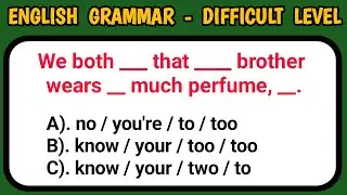Mixed English Grammar Quiz Video - Can You Pass This Tricky Questions 