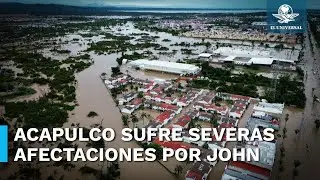 Acapulco en jaque por inundaciones tras el paso del huracán John