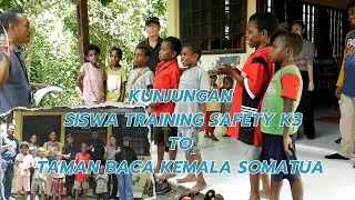 Siswa Training K3 jalan-jalan ke Taman Baca Kemala Somatua