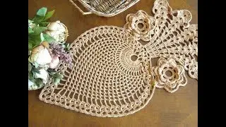 Sehpa Örtüsü, Yuvarlak Tığişi Örgü Dantel Modelleri & Crochet
