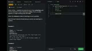 Leetcode 2405. Optimal Partition of String, Medium, Python