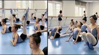 Lovely Chinese dance students dance training（中国舞蹈舞蹈训练 ）lwwd
