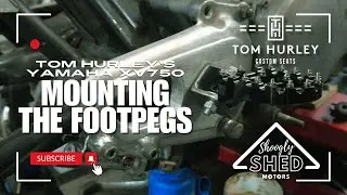 MOUNTING SCRAMBLER FOOTPEGS - Yamaha XV750 Shoogly Shed Motors/Tom Hurley Custom Seats