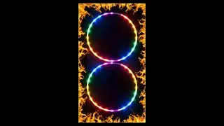 9:6 fire effect border | Neon cricle effect