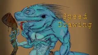 To Make a Monster, Muscle and Scales  – Speed Drawing – (Unusualbox)