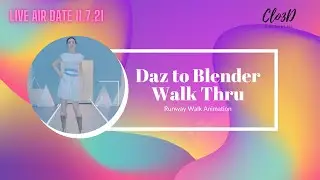 Daz3d to Blender Catwalk Animation   Daz3d Bridge