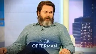 Nick Offerman and Emily Deschanel on Tuesday!