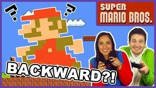 Super Mario Bros BACKWARD?! World 1-1 (GAMING COUPLES CHALLENGE!)
