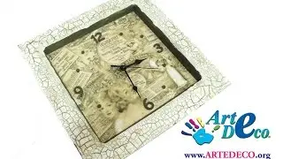 ARTE DECO: Tutorial FELTRO DECOR e PASTA DI CRACKLE' - Felt Printed and paste Crackle