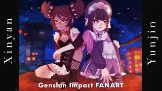 Xinyan and Yunjin // Genshin Impact speed paint