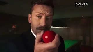 manscaped ad with vine booms (pool table)