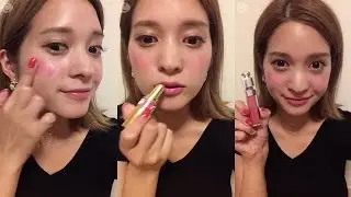 CandyDollのピンクメイクでおフェロ顔に♡