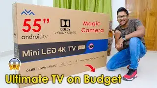 Baap of All TVs... 😱 Mini LED QLED 120Hz, Dolby Vision, Camera & 2.1Ch Onkyo Soundbar🔥