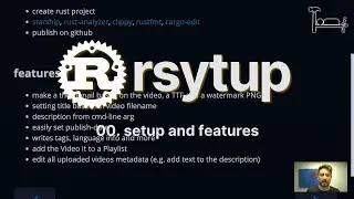 00. setup and features - rsytup