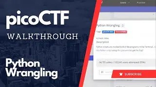 PicoCTF Walkthrough: Python Wrangling Challenge