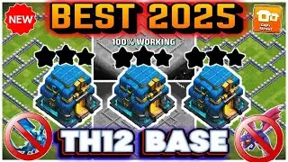 BEST-05 TH12 WAR / TROPHY / FARM BASE WITH LINKS +  REPLAY || TH12 UNBEATEN BASE || TH12  BASE 2025