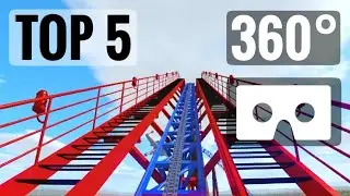 Top 5 VR 360 Videos Roller Coaster Rides Virtual Reality Best 360° 4K Immersive Compilation