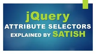 learn jQuery,  Attribute Selector Explained 