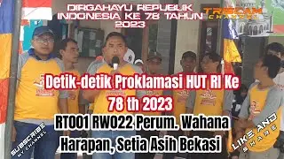 Peringatan HUT RI ke 78 tahun 2023 di Perum. Wahana Harapan Bekasi