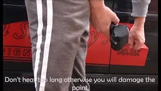 How to remove vinyl sticker decal from car with heat gun HD