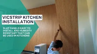 Strip panels kitchen installation