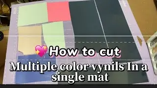 How to cut multiple vynil colors in single mat using snapshot | snapshot
