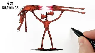 How to Draw Siren Head vs  Siren Head, 321 Drawings