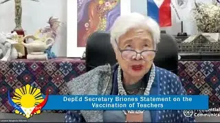 DepEd Secretary Briones Statement on the Vaccination of Teachers