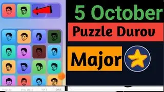 Major Puzzel Durov Combo 05 October | 5October Major Puzzle Game Solved