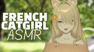 ASMR French catgirl purrs in your ears (Purring, Sniffa, Wholesome)