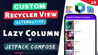 Custom ListView with Jetpack Compose in Android Studio | Jetpack Compose Tutorial Hindi #14