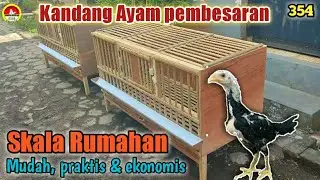 Cara Mudah Membuat Kandang Ayam pembesaran Usia 1 Bulan Sampai Panen || Kapasitas 15 ekor