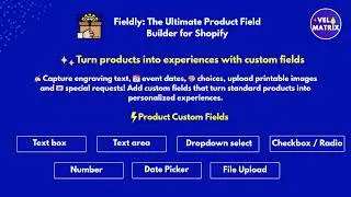 Fieldly  Product Custom Fields – Quick Setup · Shopify