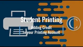 Student Printing: Adding Credit