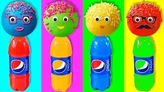Wrong Heads Cake Pop Pepsi Bottles Finger Family Learn Colors Nursery Rhyme For Kids