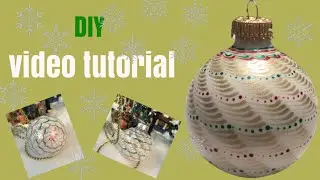 Video tutorial Christmas ornament, acrylic painting by Gitka Schmidtova