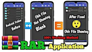Obb File Missing In Rar || how to solve andorid 11 obb missing issue RAR  || rar obb missing problem