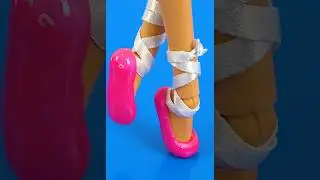 🩰 DIY Barbie Ballet Shoes 😁