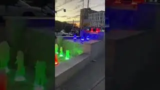 У «Восхода» заработал разноцветный фонтан