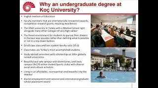 Koç University Undergraduate Admission Webinar UAE Jan 27 2021